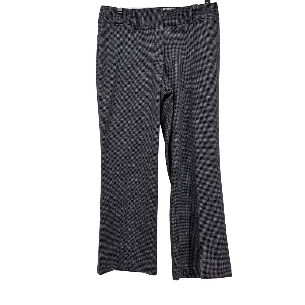Ann Taylor Loft Julie Trouser Pants Womens 6 Grey Textured Office Minimalist